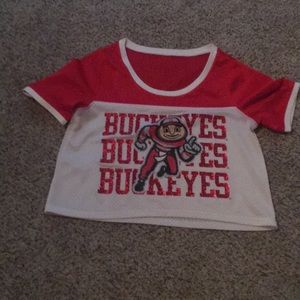 Ohio State Buckeyes mesh cropped shirt